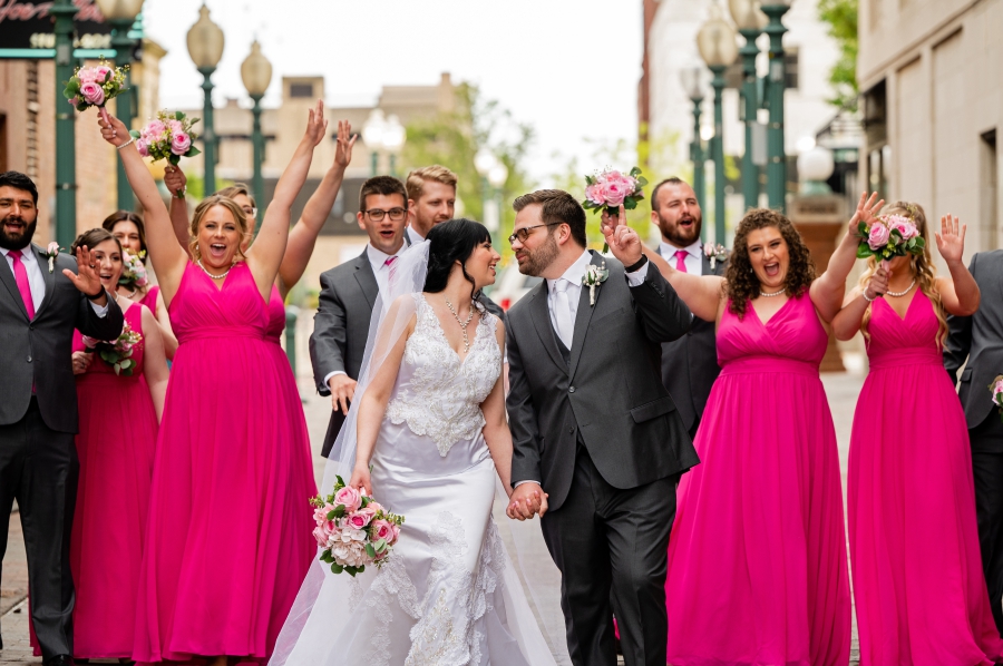 Bridal party downtown Canton 