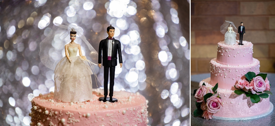 pink wedding cake 