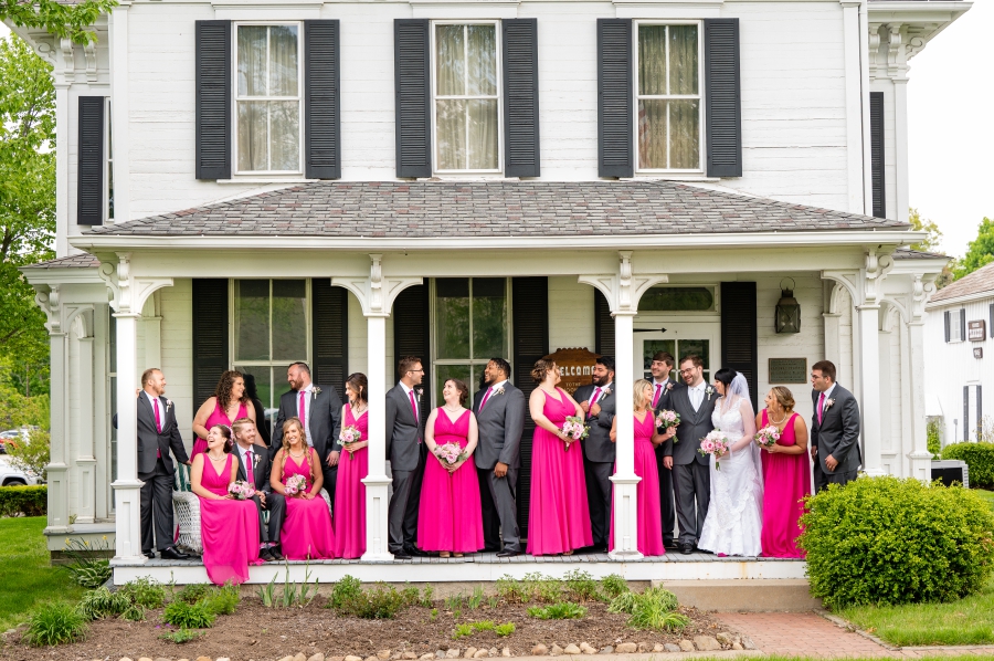 bridal party at Hoover Park 