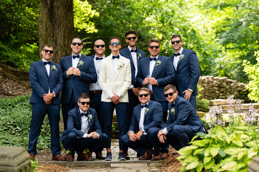 navy blue groomsmen suits 
