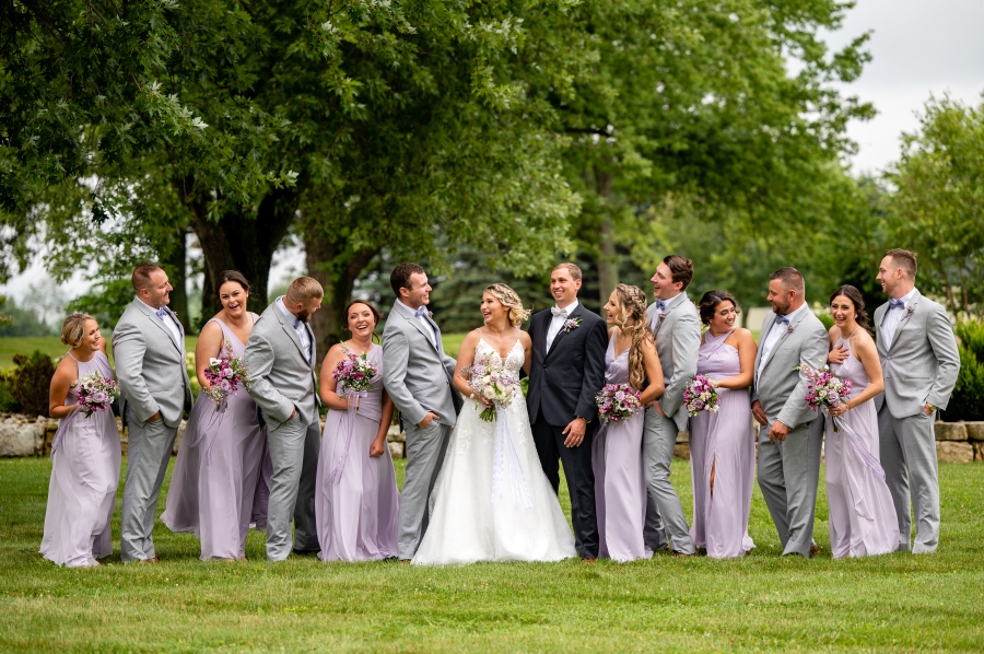 bridal party at Pine View Acres Wedding