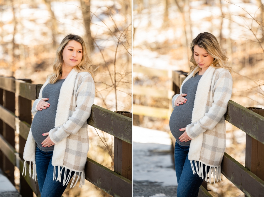 winter Olmsted Falls Maternity Session