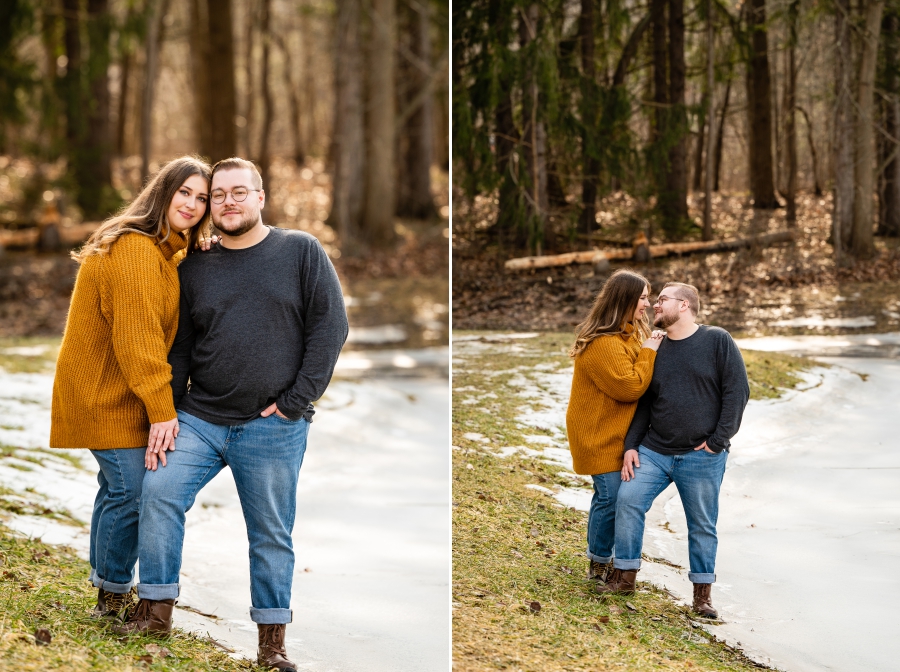 snowy  Cuyahoga Valley National Park Engagement Session