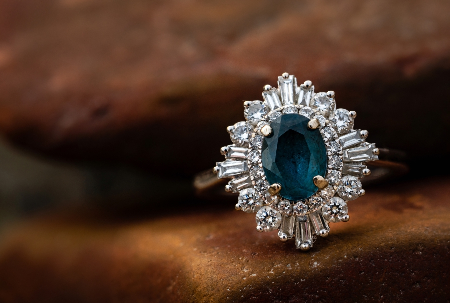 blue engagement ring 