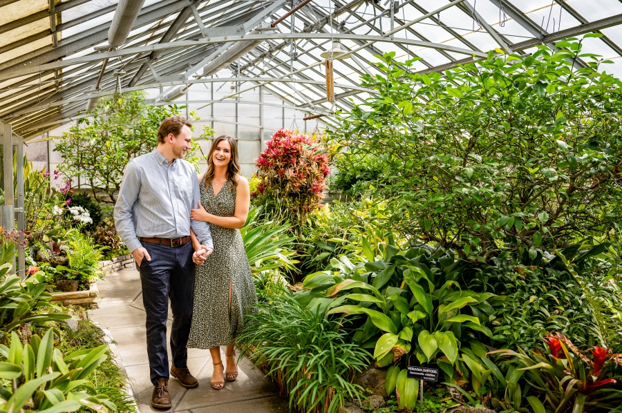 spring Greenhouse Engagement Session