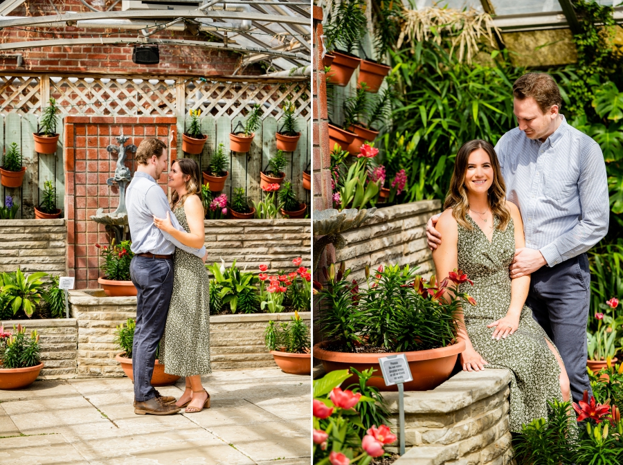 Spring Greenhouse Engagement Session