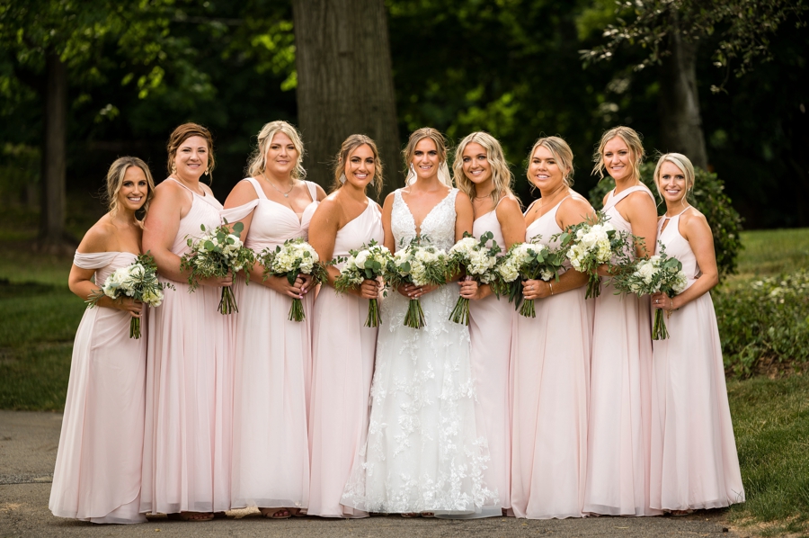 bridesmaids pink dresses 