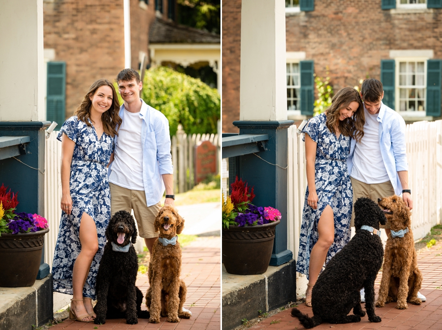 Zoar Engagement Session with dogs