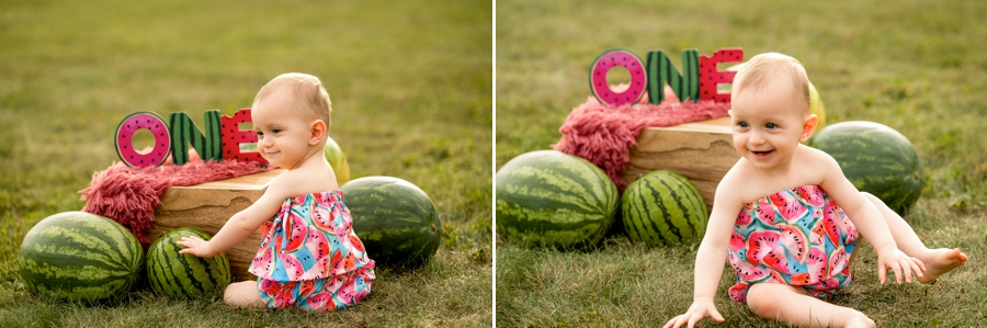 First Birthday Photos watermelon theme