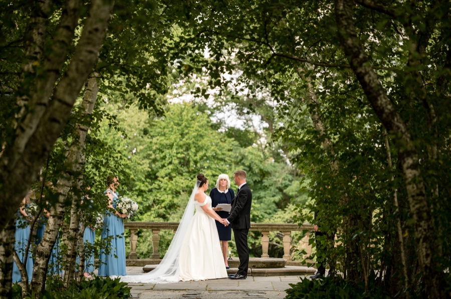 Stan Hywet Wedding in birch Allee