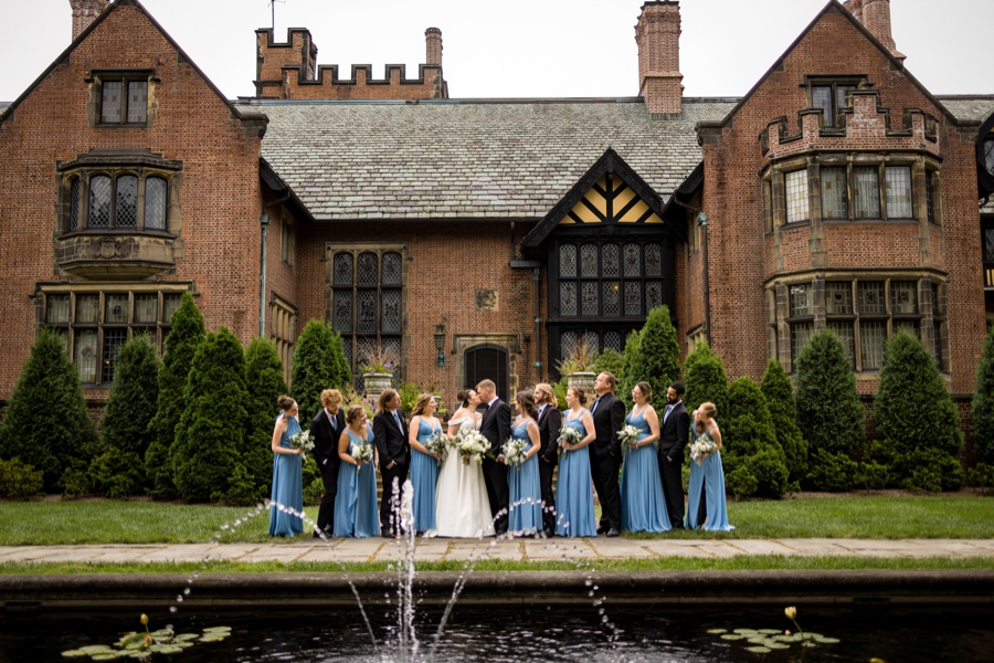 bridal party at Stan Hywet Wedding