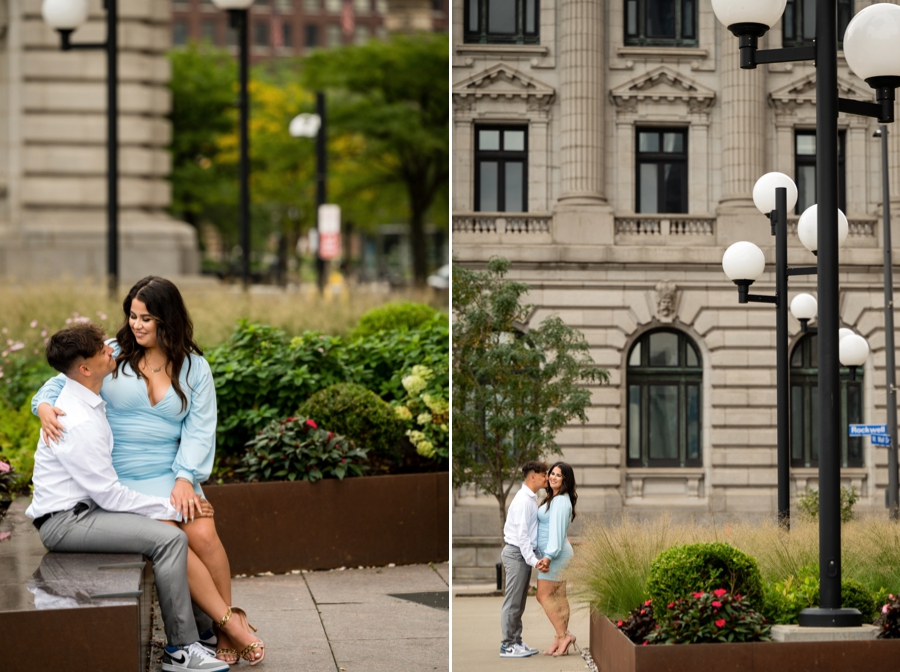 downtown Summer Cleveland Engagement Session