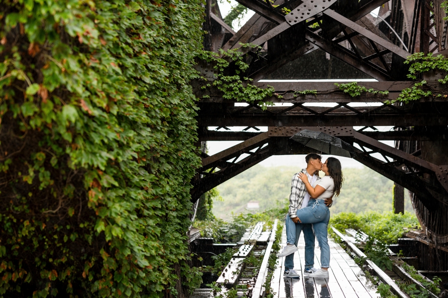 Cleveland Engagement Session in the flats 