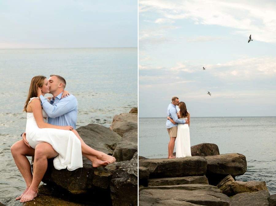 Summertime Cleveland Engagement Session at Edgewater Beach 