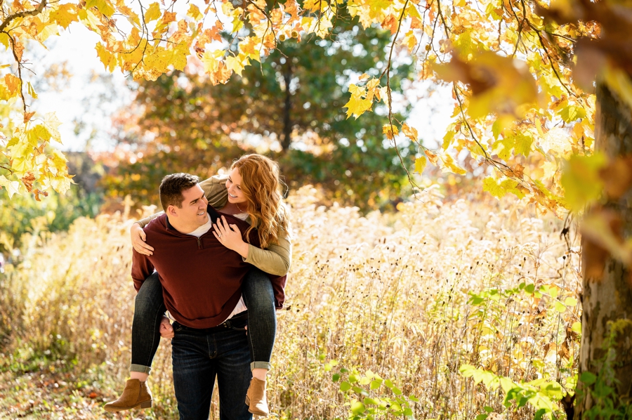 Fall engagement photos in Dublin, OH 