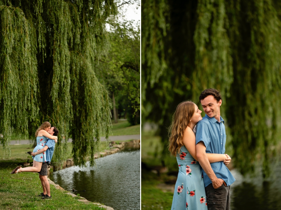 Summertime Canton OH Engagement Session at Garden Center