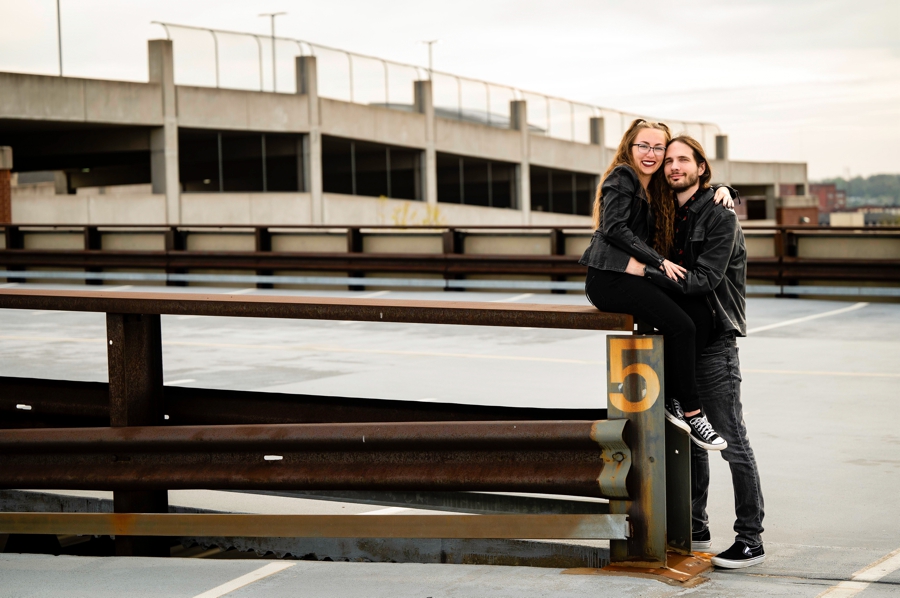 downtown Akron Engagement Session 
