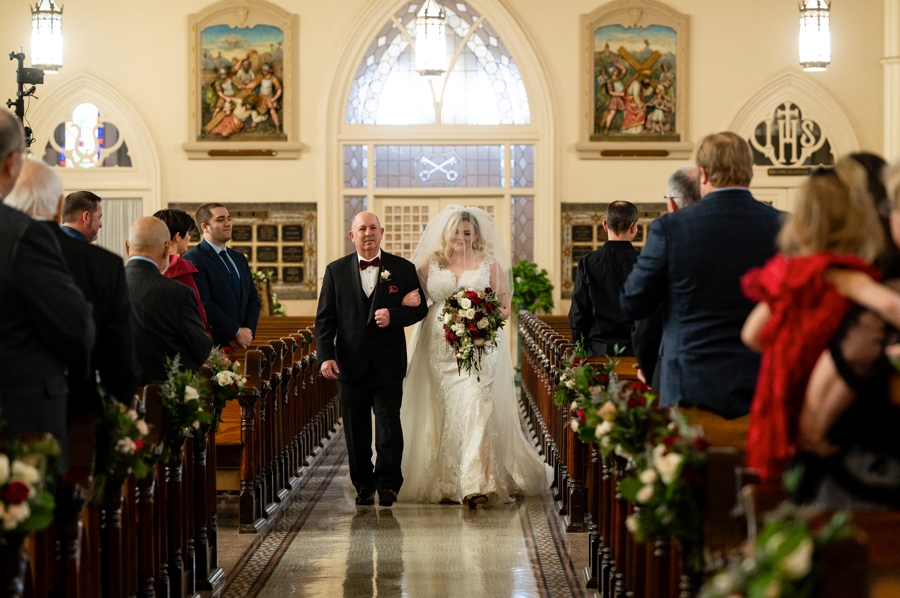 Downtown Canton Winter Wedding at St. Peter church 