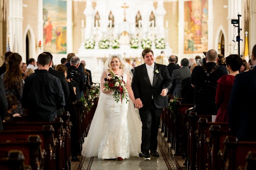 Downtown Canton Winter Wedding at st. peter 