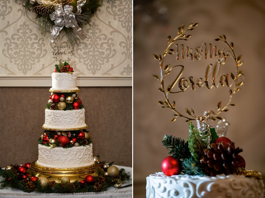 Christmas wedding cake 