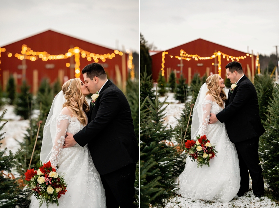 Youngstown Winter Wedding at tree farm 
