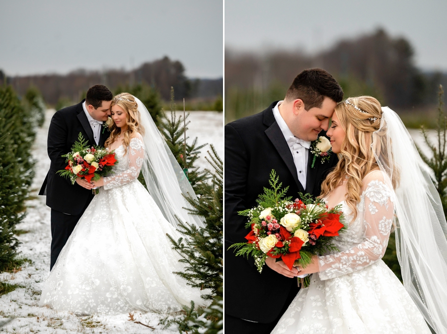 Youngstown Winter Wedding at tree farm 