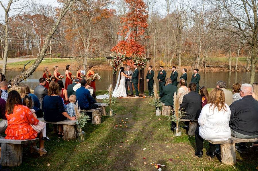 ceremony at the ponds venue 