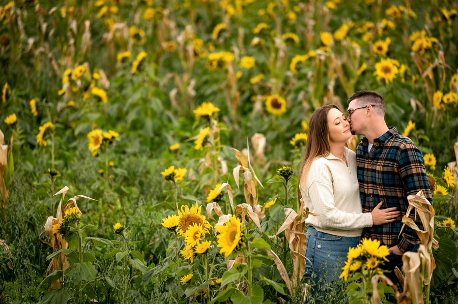 At home engagement session in Fall 