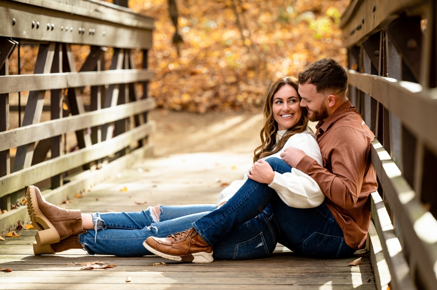 Seiberling Nature Realm Engagement Session in Fall 
