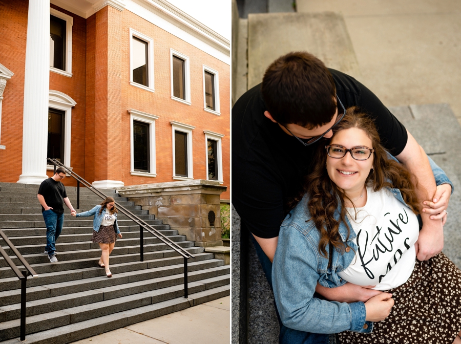 University of Akron engagement session in Spring 