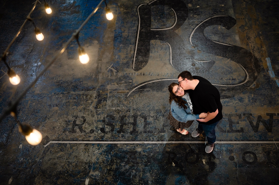 Akron engagement session at R Shea Brewery 