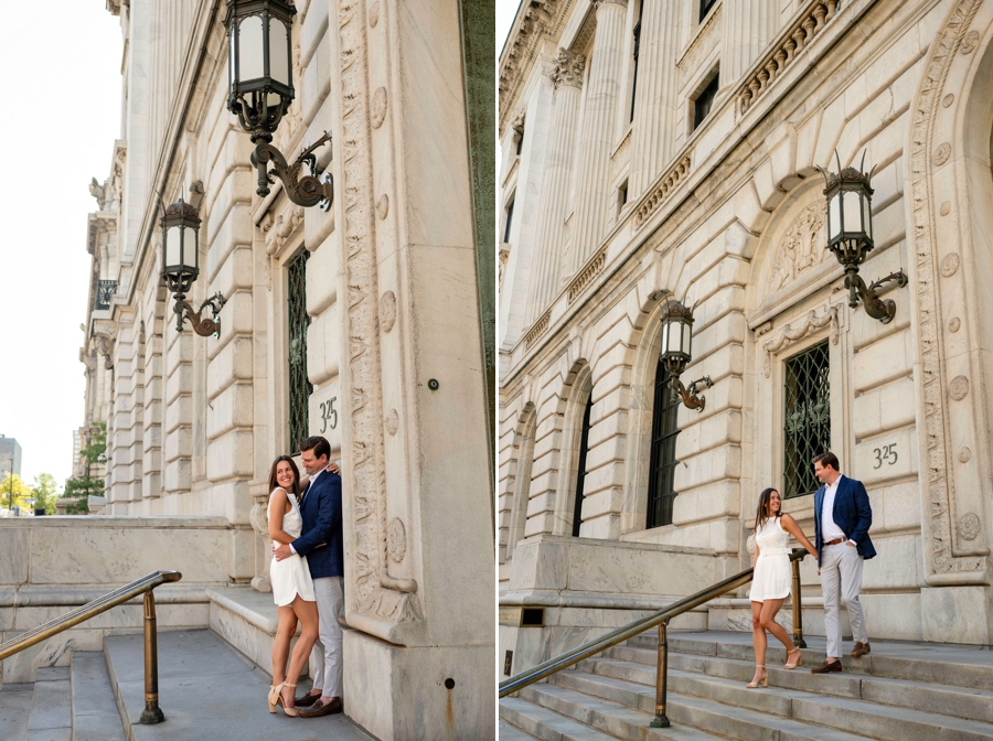 Summertime Cleveland Engagement Session downtown 