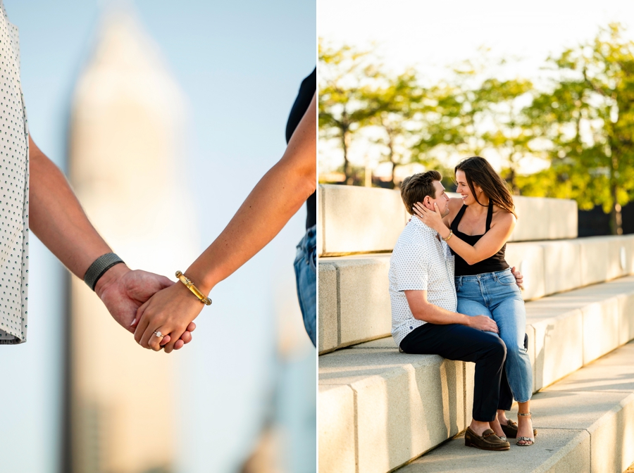 Cleveland east 9th street pier engagement session 