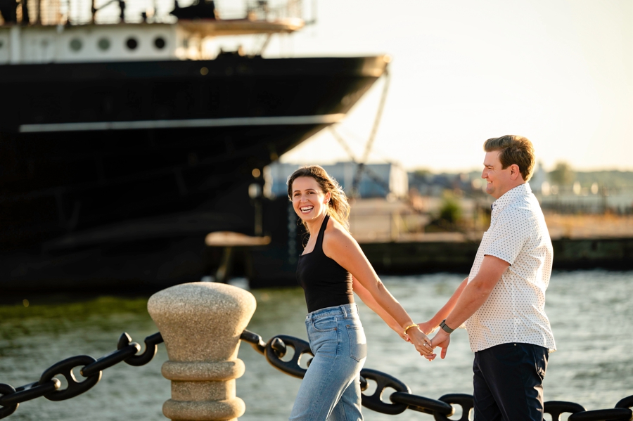 east 9th street pier engagement session Cleveland Ohio 