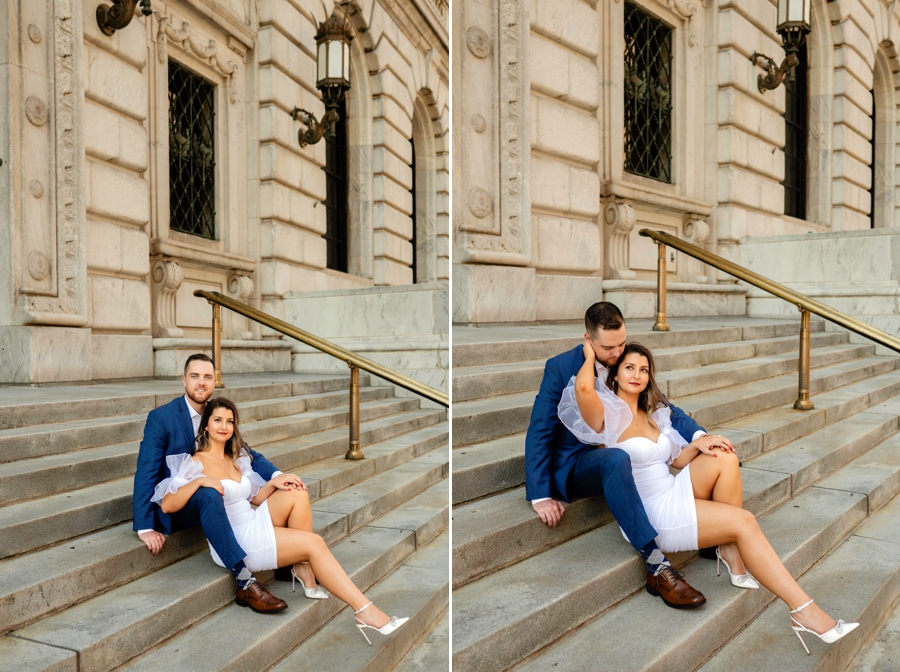 Downtown Cleveland Engagement Session at the Library 
