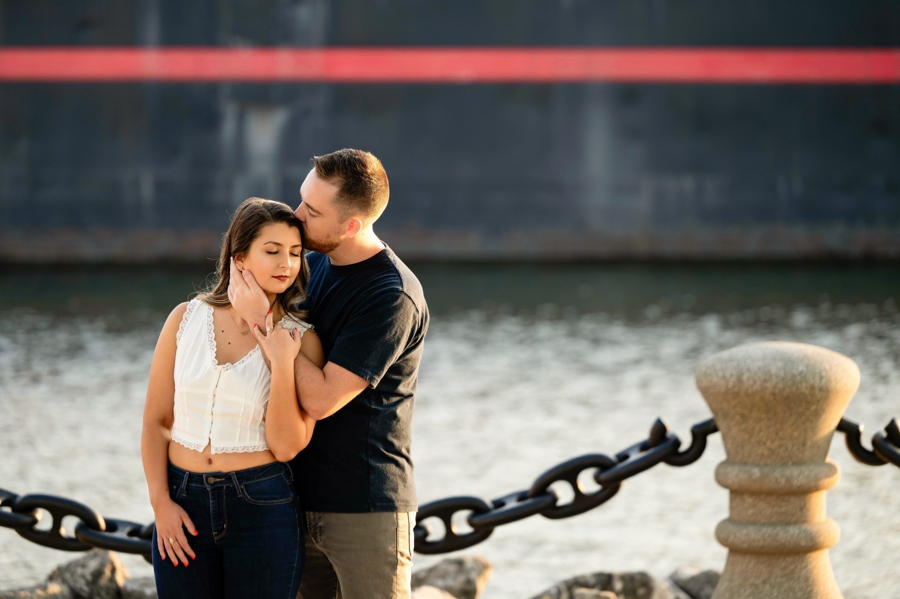 Downtown Cleveland Engagement Session on Pier 9 