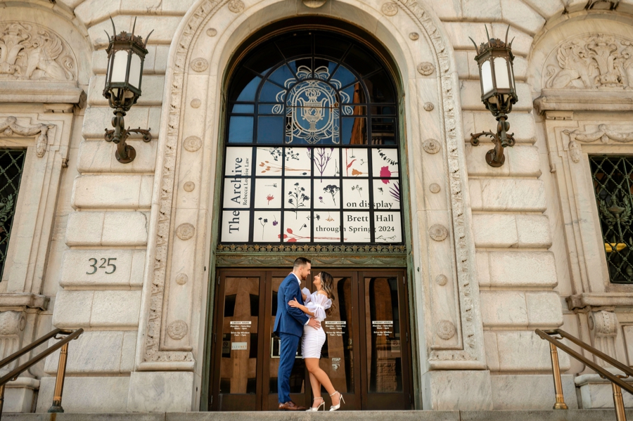 Downtown Cleveland Engagement Session at the Library 