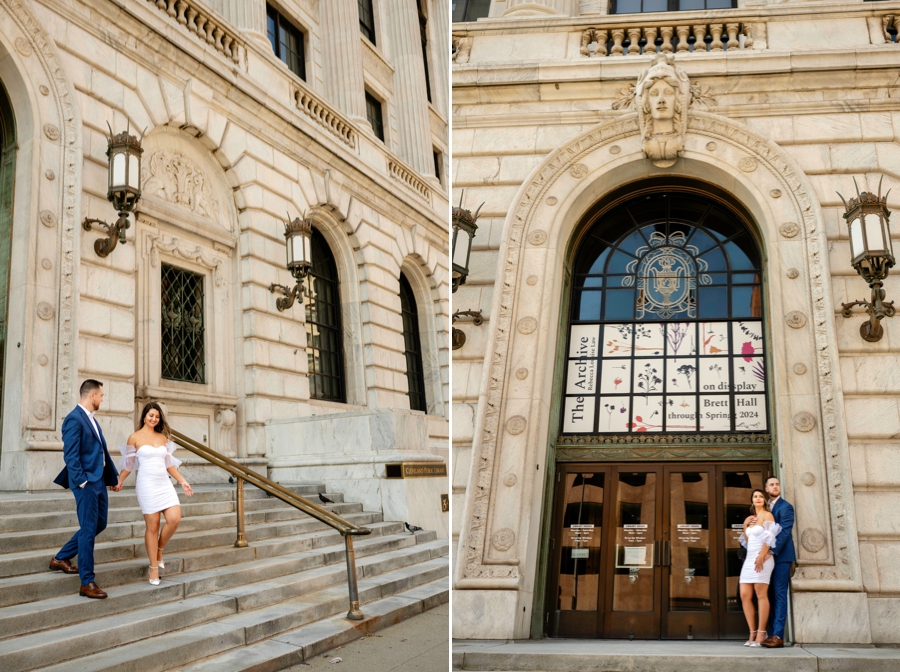 Downtown Cleveland Engagement Session in Summer 