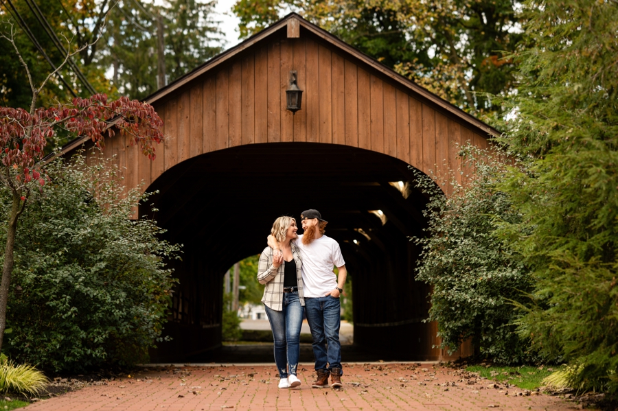 Olmsted Falls Engagement Session at David Fortier River Park