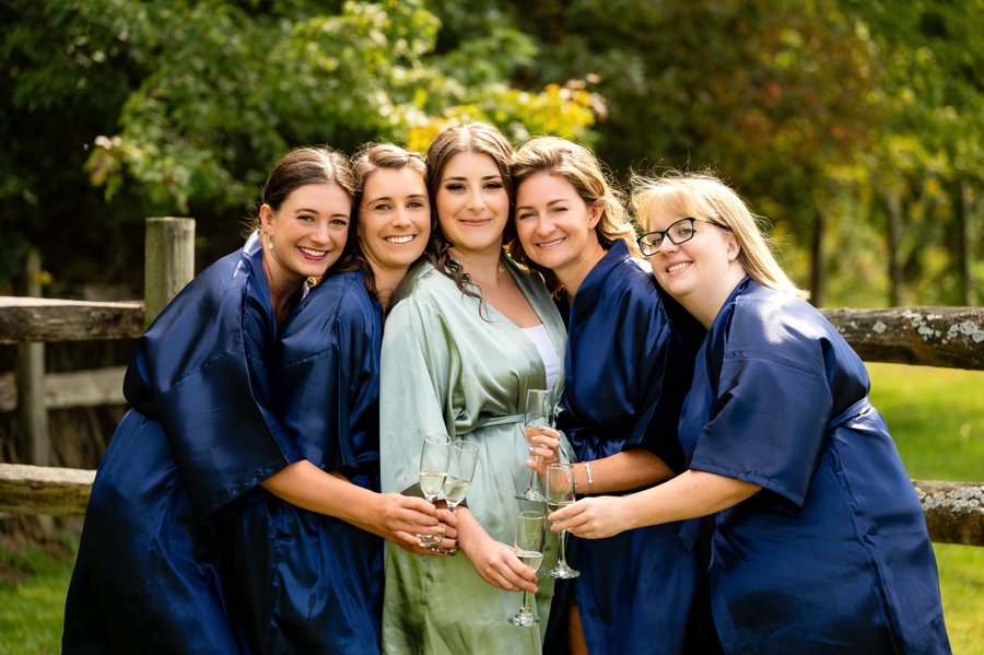 blue bridesmaids robes 