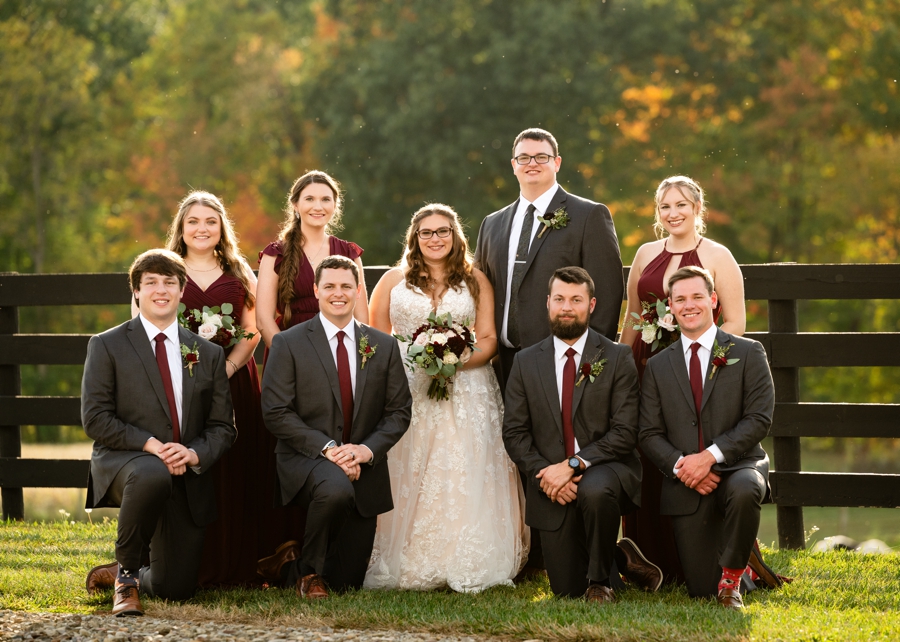 maroon and grey wedding party colors 