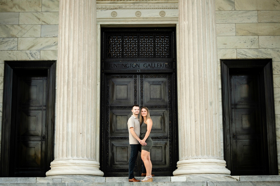 Summer Cleveland Engagement Session at the art museum 